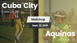 Matchup: Cuba City vs. Aquinas  2019