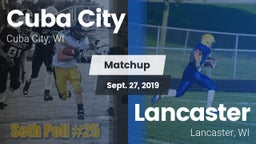 Matchup: Cuba City vs. Lancaster  2019