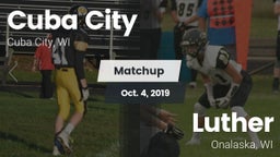 Matchup: Cuba City vs. Luther  2019