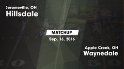 Matchup: Hillsdale vs. Waynedale  2016