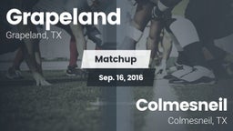 Matchup: Grapeland vs. Colmesneil  2016