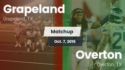 Matchup: Grapeland vs. Overton  2016