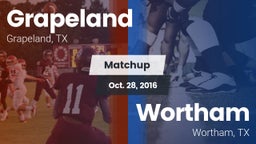 Matchup: Grapeland vs. Wortham  2016