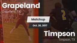 Matchup: Grapeland vs. Timpson  2017