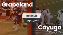 Matchup: Grapeland vs. Cayuga  2018