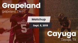 Matchup: Grapeland vs. Cayuga  2019