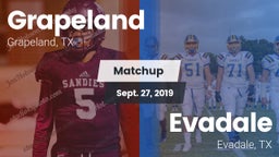 Matchup: Grapeland vs. Evadale  2019