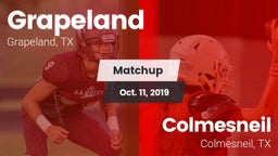 Matchup: Grapeland vs. Colmesneil  2019