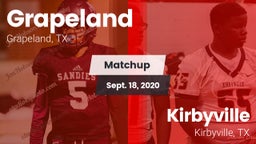 Matchup: Grapeland vs. Kirbyville  2020