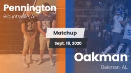 Matchup: Pennington vs. Oakman  2020