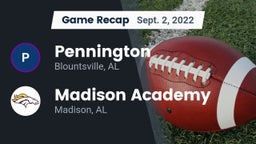 Recap: Pennington  vs. Madison Academy  2022