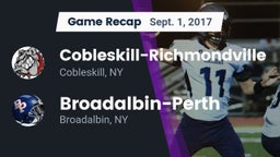 Recap: Cobleskill-Richmondville  vs. Broadalbin-Perth  2017