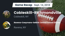 Recap: Cobleskill-Richmondville  vs. Ravena-Coeymans-Selkirk Central School District 2018