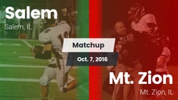 Matchup: Salem vs. Mt. Zion  2016