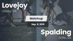 Matchup: Lovejoy vs. Spalding  2016