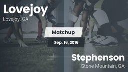 Matchup: Lovejoy vs. Stephenson  2016