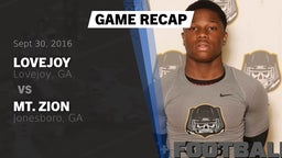 Recap: Lovejoy  vs. Mt. Zion  2016