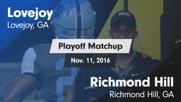 Matchup: Lovejoy vs. Richmond Hill  2016