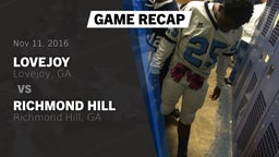Recap: Lovejoy  vs. Richmond Hill  2016