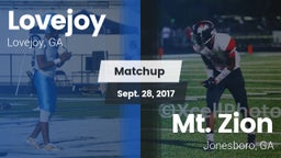 Matchup: Lovejoy  vs. Mt. Zion  2017