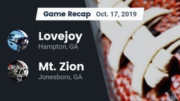 Recap: Lovejoy  vs. Mt. Zion  2019