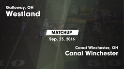 Matchup: Westland vs. Canal Winchester  2016