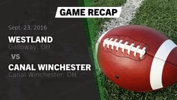 Recap: Westland  vs. Canal Winchester  2016