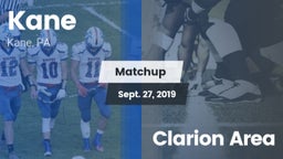 Matchup: Kane vs. Clarion Area 2019
