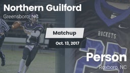 Matchup: Northern Guilford vs. Person  2017