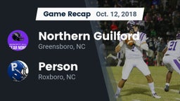 Recap: Northern Guilford  vs. Person  2018