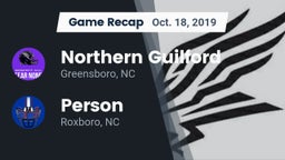 Recap: Northern Guilford  vs. Person  2019