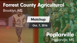 Matchup: Forrest County Agric vs. Poplarville  2016
