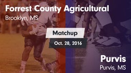 Matchup: Forrest County Agric vs. Purvis  2016