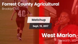 Matchup: Forrest County Agric vs. West Marion  2017