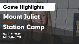 Mount Juliet  vs Station Camp Game Highlights - Sept. 9, 2019