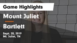 Mount Juliet  vs Bartlett  Game Highlights - Sept. 20, 2019