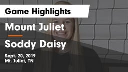 Mount Juliet  vs Soddy Daisy  Game Highlights - Sept. 20, 2019