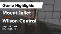 Mount Juliet  vs Wilson Central  Game Highlights - Sept. 24, 2019