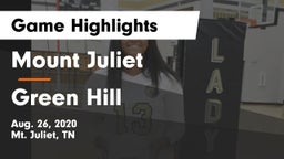 Mount Juliet  vs Green Hill  Game Highlights - Aug. 26, 2020