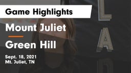 Mount Juliet  vs Green Hill  Game Highlights - Sept. 18, 2021