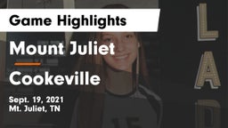 Mount Juliet  vs Cookeville  Game Highlights - Sept. 19, 2021