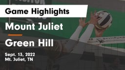 Mount Juliet  vs Green Hill  Game Highlights - Sept. 13, 2022