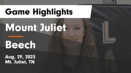 Mount Juliet  vs Beech  Game Highlights - Aug. 29, 2023