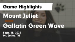Mount Juliet  vs Gallatin Green Wave Game Highlights - Sept. 18, 2023