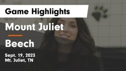 Mount Juliet  vs Beech  Game Highlights - Sept. 19, 2023
