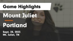 Mount Juliet  vs Portland  Game Highlights - Sept. 28, 2023