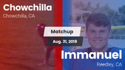 Matchup: Chowchilla vs. Immanuel  2018
