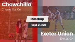 Matchup: Chowchilla vs. Exeter Union  2018