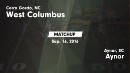 Matchup: West Columbus vs. Aynor  2016