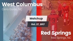 Matchup: West Columbus vs. Red Springs  2017